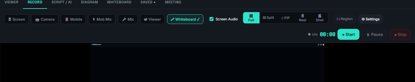 VideoApp — Live Recording & Presentation Suite — main screenshot